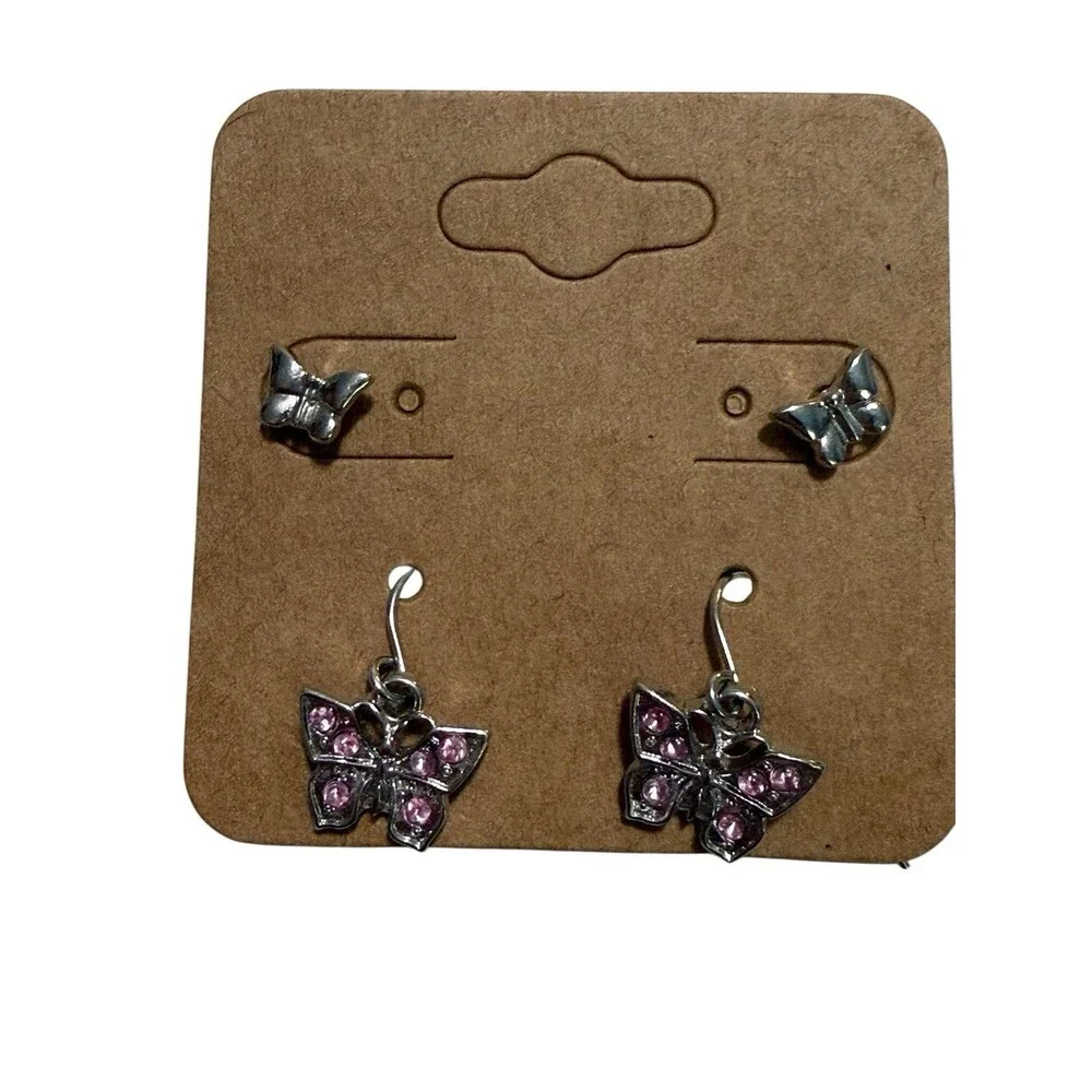 Children’s Hypoallergenic Earrings 6 Pair Set Butterfly Pearl Infinity Studs